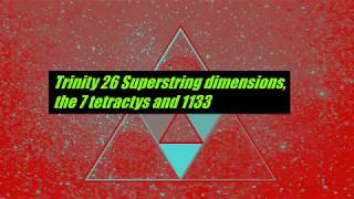 Trinity 26 dimensions, the 7 tetractys and 1133