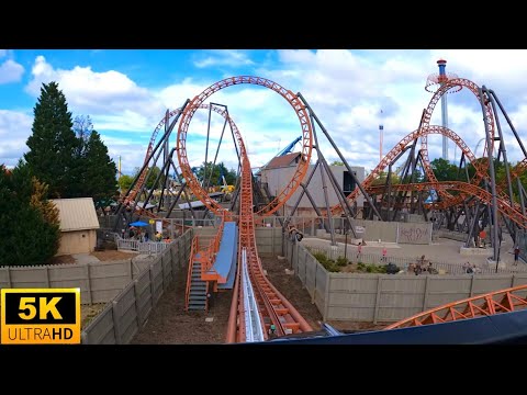 On-ride point of view of Copperhead Strike