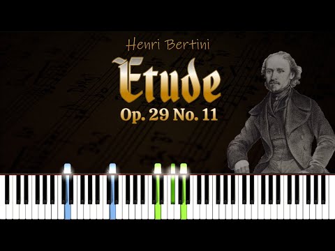 Etude Op. 29 No. 11 - Henri Bertini | Piano Tutorial | Synthesia | How to play