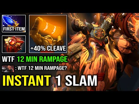 12 MIN RAMPAGE Carry Mid 7.31 Earthshaker +40% Cleave First ITEM Scepter Instant Delete Dota 2