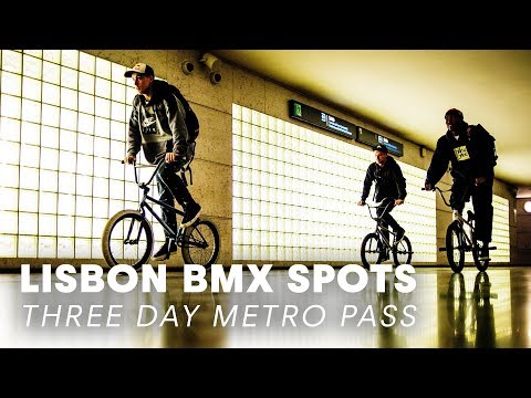 3 BMX Bikes, 3 Riders, 3 Day Metro Pass in Lisbon.