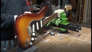 Video thumbnail for 2021 Fender Player Stratocaster Plus Top- this new guitar gets a setup! by Manotick StringWorks