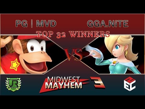Midwest Mayhem 3  TOP 32 WINNERS - PG | MVD (Diddy Kong) vs GGA.NiTE (Rosalina)