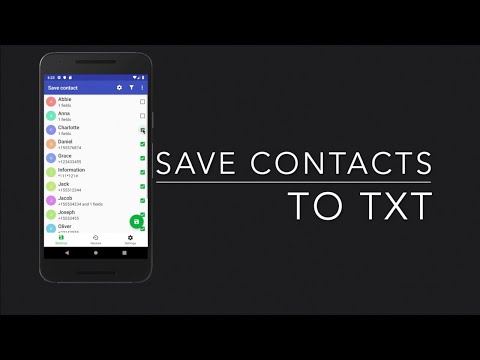 Save contacts Video