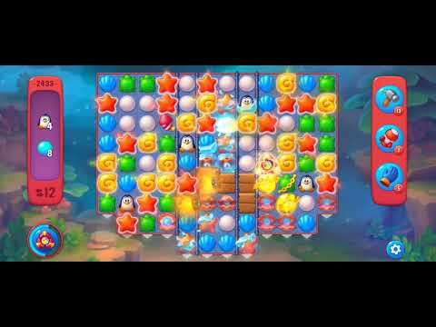 Fishdom Hard Level 2433 (with full seashell  [Super Lightning] & double bomb) @choraelmin