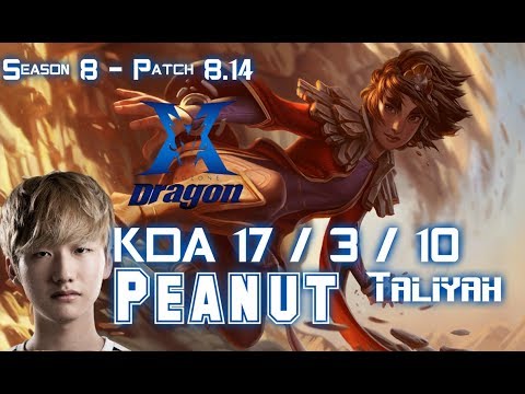 KZ Peanut TALIYAH vs JARVAN IV Jungle - Patch 8.14 KR Ranked