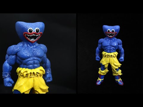 Making HUGGY WUGGY SAIYAJIN Sculptures Timelapse - [Poppy Playtime]
