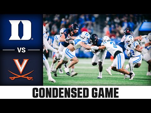 Duke vs. Virginia Condensed Game | 2025 ACC Football Championship
