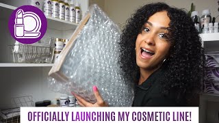 OFFICIALLY RE-LAUNCHING MY COSMETIC BRAND HAUL! | Customized Eyeshadow Pallet, Lipgloss, & More