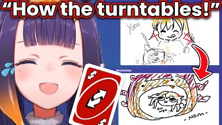 Ina accidentally used the Uno reverse card