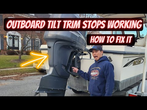 Outboard Motor Tilt Trim Problem. How To Fix A Yamaha F225 Tilt Trim That Does Not Work.