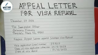 How to Write An Appeal Letter for Visa Refusal | Writing Practices