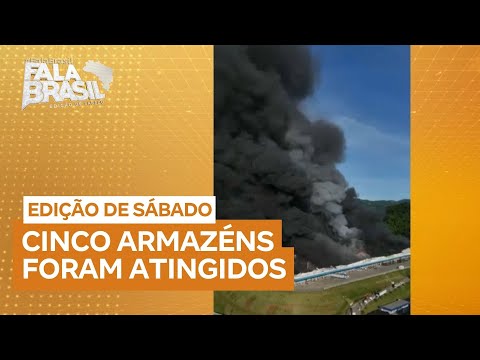 Incêndio de grandes proporções atinge depósito no Espírito Santo