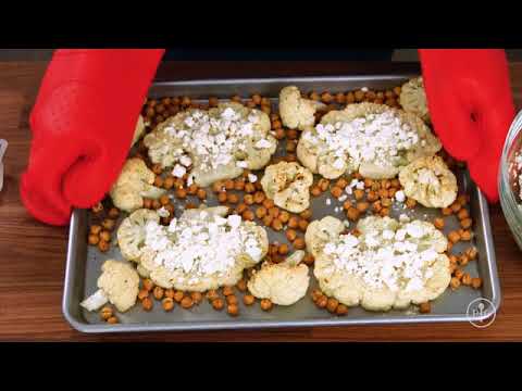 One Pot Meal: Roasted Cauliflower Steaks with Taboulleh