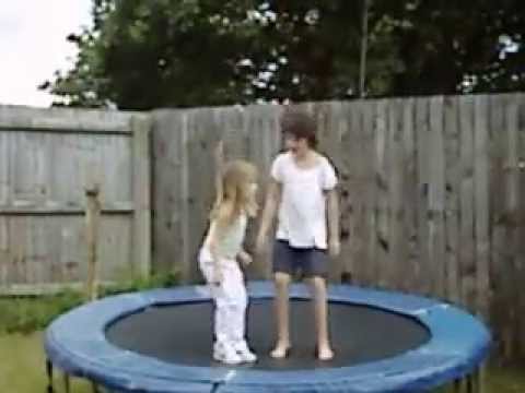 Beth & Holly on trampoline...