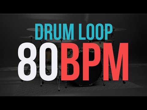 80 BPM Drum Beat Rock Loop | Double Kick Drumming | DRUM LOOPS for PRACTICE