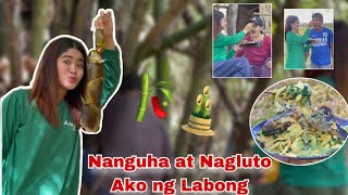 Nanguha at nagluto ng Labong sa Bukid  Ka Mangyan 