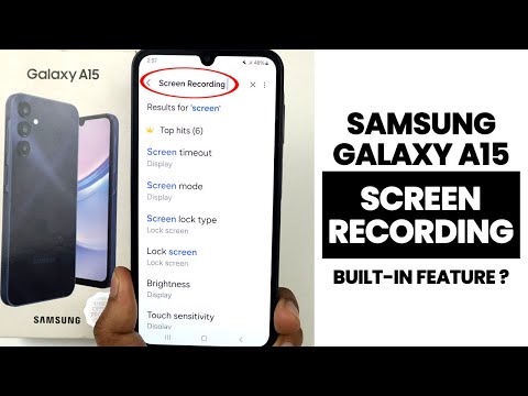 Does Samsung A15 have In-Built Screen Recording?
