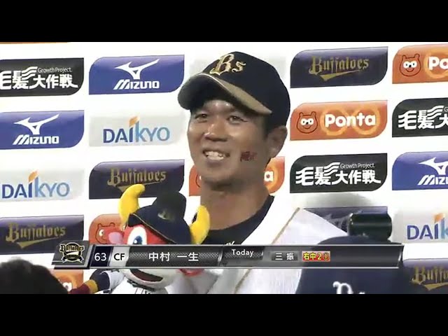 バファローズ・中村選手ヒーローインタビュー 2016/5/14 Bs-H