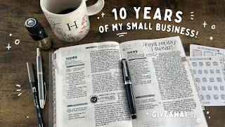 Daily Journaling: Reflecting on 10 Years of My Small Business 🥹 | Hobonichi Cousin