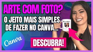 Como Fazer ARTE PARA CANECA de SUBLIMAÇÃO no CANVA! Arte de Caneca com Foto no CANVA Para INICIANTES