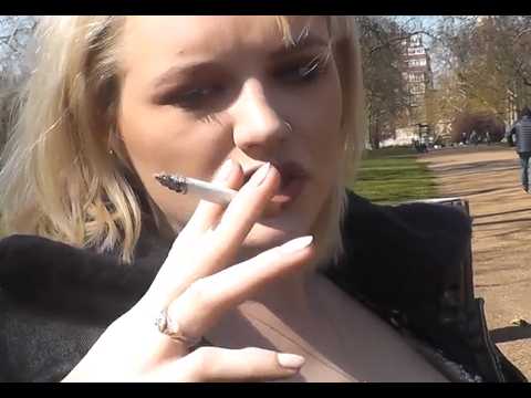 Smoking Sensation: 19yo Power Smoker Anna Exhibits Her Addiction!
