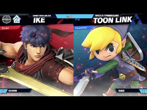 Gwinnett Brawl June 2019 - Rango(Ike) VS Masamune(Toon Link/Cloud) - L. Top 8