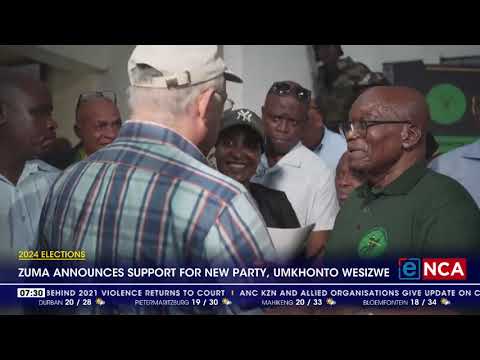 Discussion 2024 elections Zuma announces support for new party