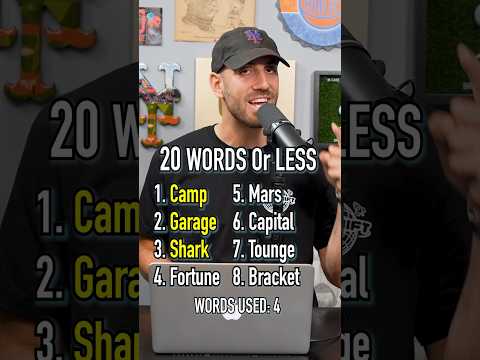 20 WORDS Or LESS! Can We Beat It? #shorts #words #game #guessinggame