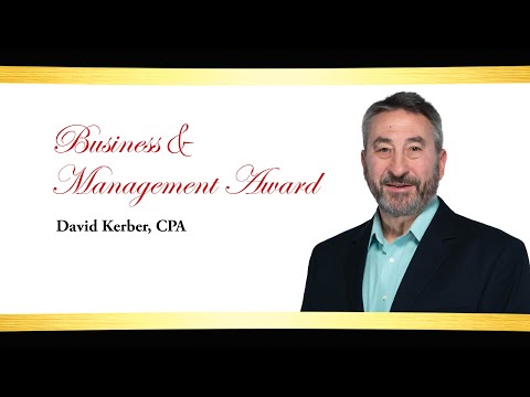 David Kerber, CPA, receives 2024 Business & Management Excellence Award