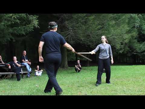 Taiji Fencing Moments | Brianna & Charlie in Black Moshannon, PA (2018.08.26) Tai Chi Sword Fighting