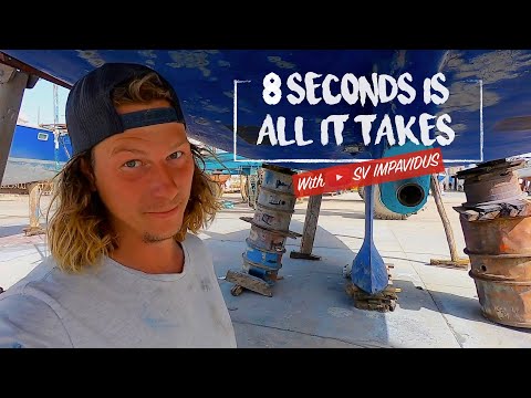 BOAT MAINTENANCE: Rudder, Cutlass Bearing & Shaft Seal | Monastir, Tunisia | Sailing Sunday  Ep. 112