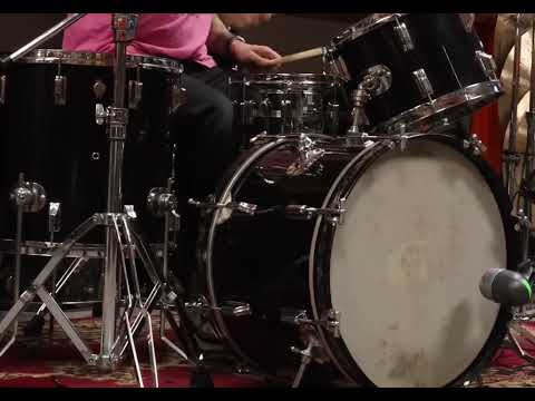 1960s Rogers Jet Black Pearl "Headliner" 14x20 9x13 and 16x16 Drum Set image 16