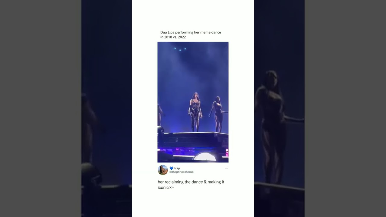 Dua Lipa performing her meme dance in 2018 vs 2021 😭