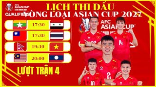 MATCH SCHEDULE FOR ROUND 4 OF ASIAN CUP 2027 QUALIFICATIONS / OCTOBER 14, 2025