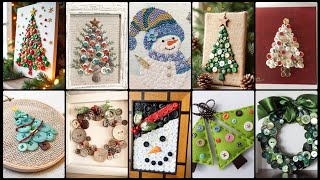 Most beautiful elegant  Christmas ornaments button art and craft ideas #trending #diy #artandcraft