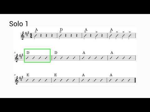 Johnny B Goode  - Play Along A-major