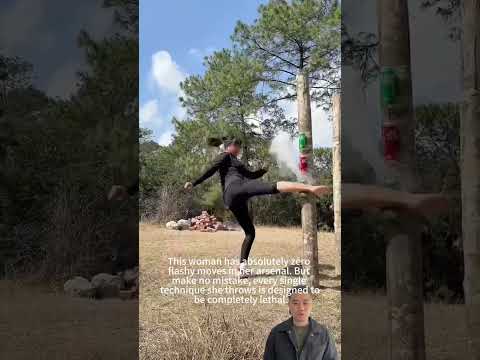 This woman has absolutely zero flashy moves in her arsenal #kungfu #martialarts
