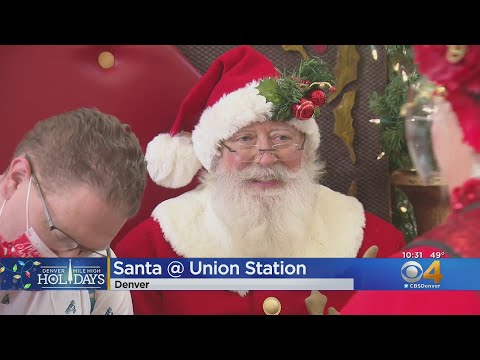 Santa Claus Makes Big Debut At Union Station in Denver