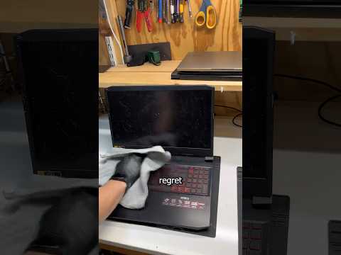 Refurbishing a filthy Acer Nitro 5 #gaming laptop (I love it) #pc #tech #technology #shorts