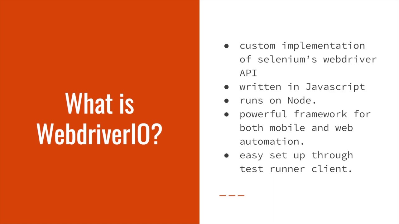 UI Automation with WebdriverIO