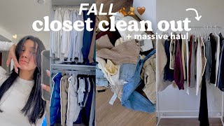 HUGE CLOSET CLEAN OUT FOR FALL + massive fall haul 🧦🍂 *trendy pieces*