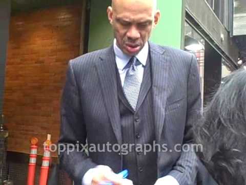Kareem Abdul-Jabbar - Signing Autographs at "Good Morning America" in NYC