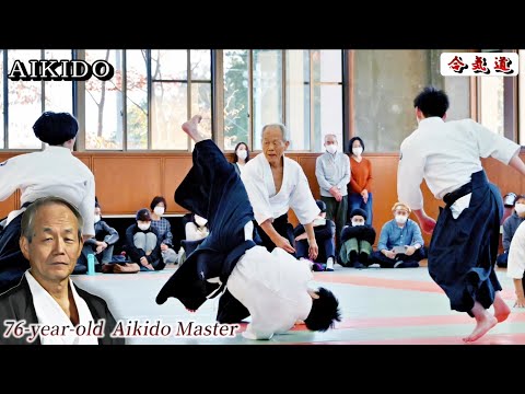 Amazing! 76-year-old Aikido master's sharp and dynamic movements