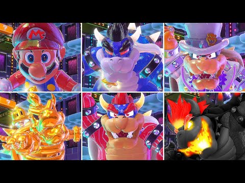 Super Mario 3D World - All Bowser Boss Fights