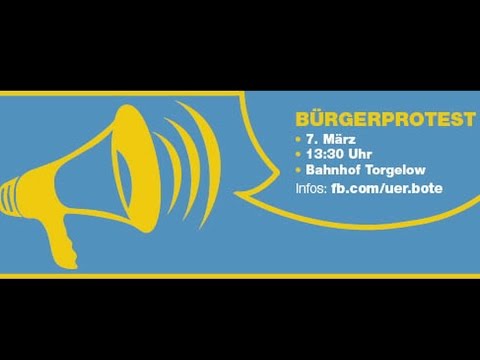Bürgerproteste in Torgelow am 07.03.2015