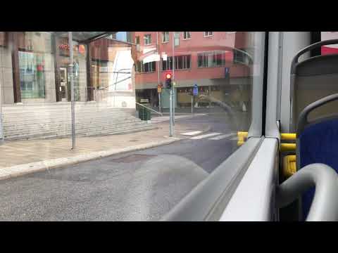 Sweden, Uppsala - Bus 8 Ride from Centralstationen to Svandammen