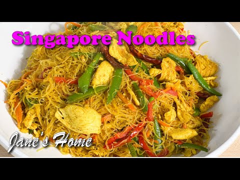 Singapore Noodles: Curry Stir Fried Noodles with Chicken - Better Audio