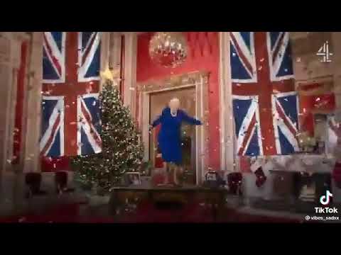 Rainha Elizabeth II dançando e balançando a glock.