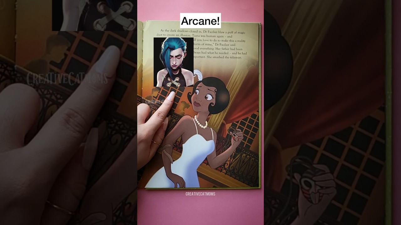 Dressing Tiana as JINX from Arcane!💄 #shorts #art #disney #arcane